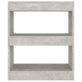 Book Cabinet/Room Divider Concrete Grey 60x30x72 cm - 45-Degree Angle