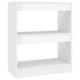 Book Cabinet/Room Divider High Gloss White 60x30x72 cm - Front View