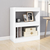 Book Cabinet/Room Divider High Gloss White 60x30x72 cm - Side View