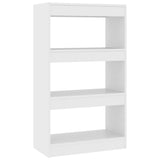 Book Cabinet/Room Divider White 60x30x103 cm Engineered Wood - Front View