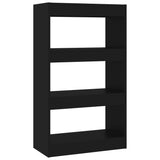 Book Cabinet/Room Divider Black 60x30x103 cm Engineered Wood - Front View