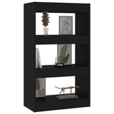 Book Cabinet/Room Divider Black 60x30x103 cm Engineered Wood - Top-Down View