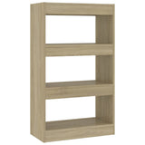 Book Cabinet/Room Divider Sonoma Oak 60x30x103 cm Engineered Wood - Front View