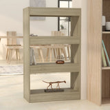 Book Cabinet/Room Divider Sonoma Oak 60x30x103 cm Engineered Wood