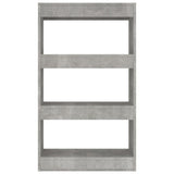 Book Cabinet/Room Divider Concrete Grey 60x30x103 cm Engineered Wood