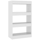 Book Cabinet/Room Divider High Gloss White 60x30x103 cm Engineered Wood - Front View