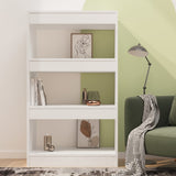 Book Cabinet/Room Divider High Gloss White 60x30x103 cm Engineered Wood - Side View