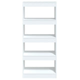 Book Cabinet/Room Divider White 60x30x135 cm Engineered Wood - 45-Degree Angle