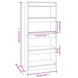 Book Cabinet/Room Divider White 60x30x135 cm Engineered Wood