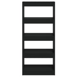 Book Cabinet/Room Divider Black 60x30x135 cm Engineered Wood