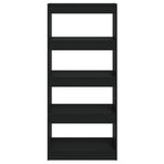 Book Cabinet/Room Divider Black 60x30x135 cm Engineered Wood