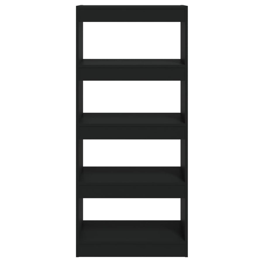Book Cabinet/Room Divider Black 60x30x135 cm Engineered Wood