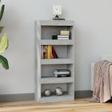 Book Cabinet/Room Divider Concrete Grey 60x30x135 cm Engineered Wood - Side View