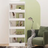 Book Cabinet/Room Divider White 60x30x166 cm Engineered Wood - Side View