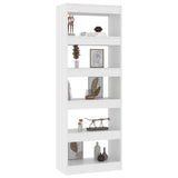 Book Cabinet/Room Divider White 60x30x166 cm Engineered Wood - Top-Down View
