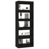 Book Cabinet/Room Divider Black 60x30x166 cm Engineered Wood - Top-Down View