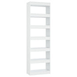 Book Cabinet/Room Divider White 60x30x198 cm