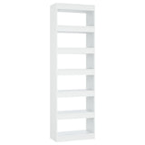 Book Cabinet/Room Divider White 60x30x198 cm - Front View