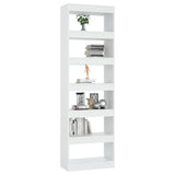 Book Cabinet/Room Divider White 60x30x198 cm - Rear View