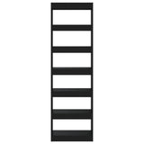 Book Cabinet/Room Divider Black 60x30x198 cm