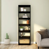 Book Cabinet/Room Divider Black 60x30x198 cm - 45-Degree Angle