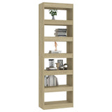 Book Cabinet/Room Divider Sonoma Oak 60x30x198 cm - Top-Down View