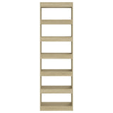 Book Cabinet/Room Divider Sonoma Oak 60x30x198 cm