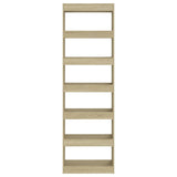 Book Cabinet/Room Divider Sonoma Oak 60x30x198 cm - 45-Degree Angle