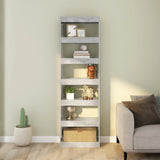 Book Cabinet/Room Divider Concrete Grey 60x30x198 cm - Side View