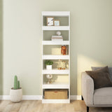 Book Cabinet/Room Divider High Gloss White 60x30x198 cm - Side View