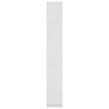 Book Cabinet/Room Divider High Gloss White 60x30x198 cm