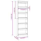 Book Cabinet/Room Divider High Gloss White 60x30x198 cm - Close-Up Angle