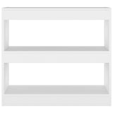 Book Cabinet/Room Divider White 80x30x72 cm - Side View