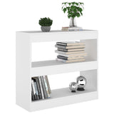 Book Cabinet/Room Divider White 80x30x72 cm - 45-Degree Angle