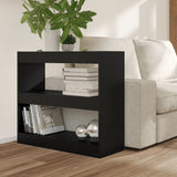 Book Cabinet/Room Divider Black 80x30x72 cm - Rear View
