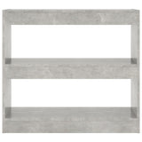 Book Cabinet/Room Divider Concrete Grey 80x30x72 cm - Side View