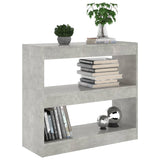 Book Cabinet/Room Divider Concrete Grey 80x30x72 cm - 45-Degree Angle