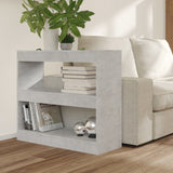 Book Cabinet/Room Divider Concrete Grey 80x30x72 cm - Rear View