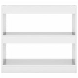 Book Cabinet/Room Divider High Gloss White 80x30x72 cm