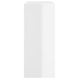 Book Cabinet/Room Divider High Gloss White 80x30x72 cm - Top-Down View