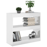 Book Cabinet/Room Divider High Gloss White 80x30x72 cm - 45-Degree Angle