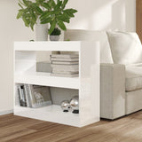 Book Cabinet/Room Divider High Gloss White 80x30x72 cm - Rear View