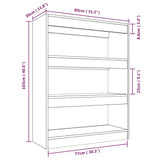 Book Cabinet/Room Divider Black 80x30x103 cm Engineered wood - Close-Up Angle