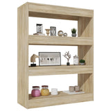 Book Cabinet/Room Divider Sonoma Oak 80x30x103 cm Engineered wood - 45-Degree Angle