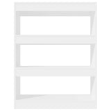 Book Cabinet/Room Divider High Gloss White 80x30x103 cm Engineered wood - Side View