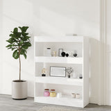 Book Cabinet/Room Divider High Gloss White 80x30x103 cm Engineered wood - Rear View