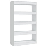 Book Cabinet/Room Divider White 80x30x135 cm Engineered Wood - Front View