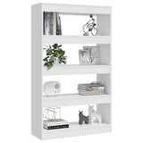Book Cabinet/Room Divider White 80x30x135 cm Engineered Wood - Top-Down View