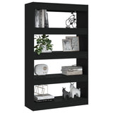 Book Cabinet/Room Divider Black 80x30x135 cm Engineered Wood