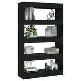 Book Cabinet/Room Divider Black 80x30x135 cm Engineered Wood - Top-Down View